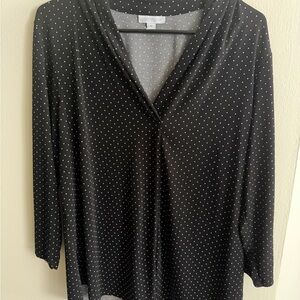 Charter Club Black and White Polka Dot Blouse
